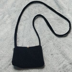 Small Black Velvet Purse